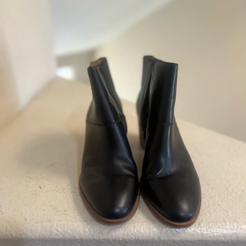Madewell the Rosie Ankle Boot black leather booties work‎ casual fall winter 8.5
